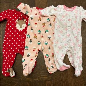 Fleece zip footies size 6M